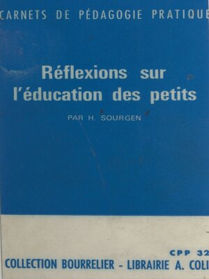 cover image of Réflexions sur l'éducation des petits